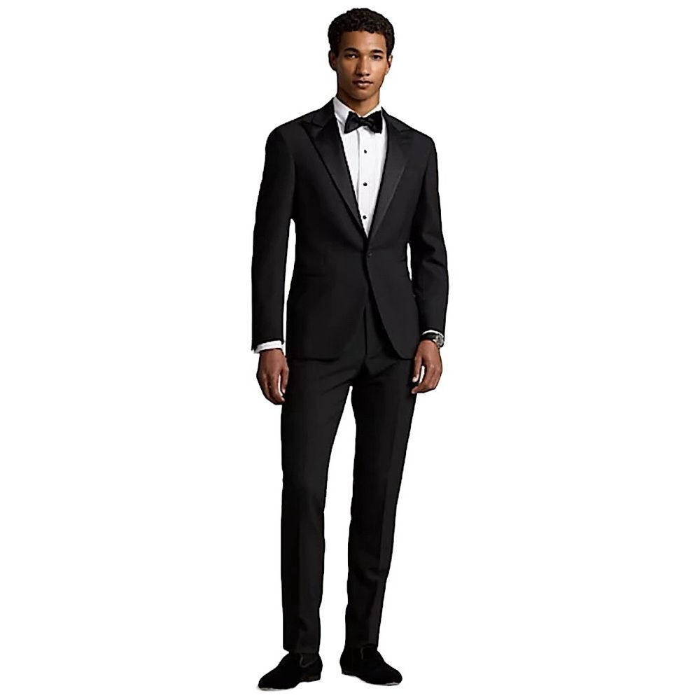 Lauren Ralph Lauren Black Wool tuxedo blazer Pants Suit Set Men’s Size 42R